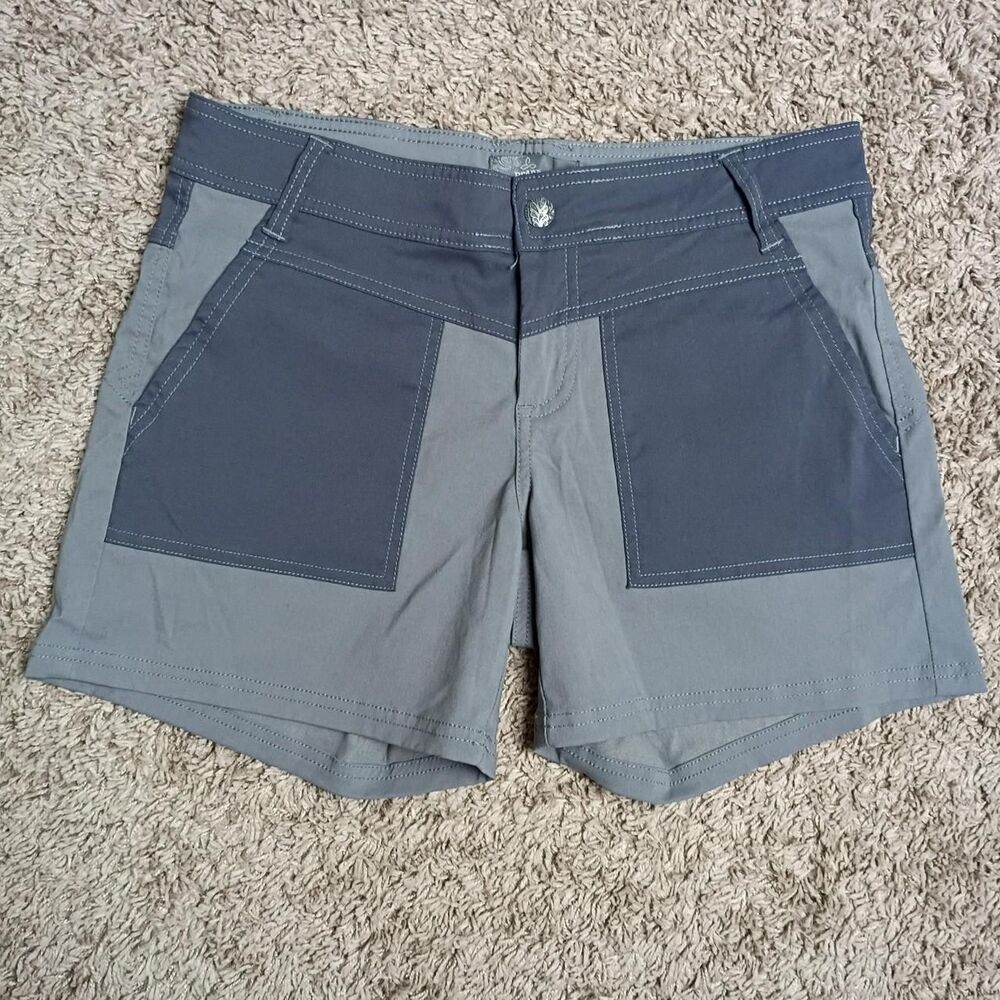 Prana Women's Grey and Blue Shorts